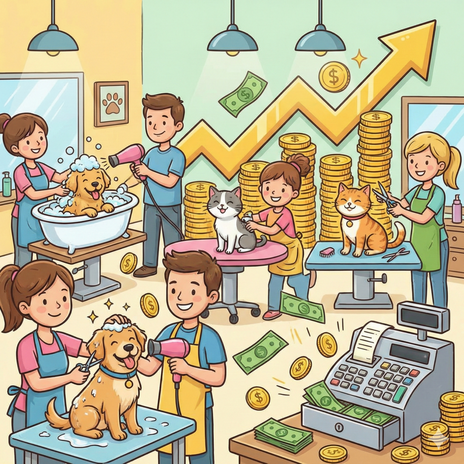 Setor de banho e tosa faturamento